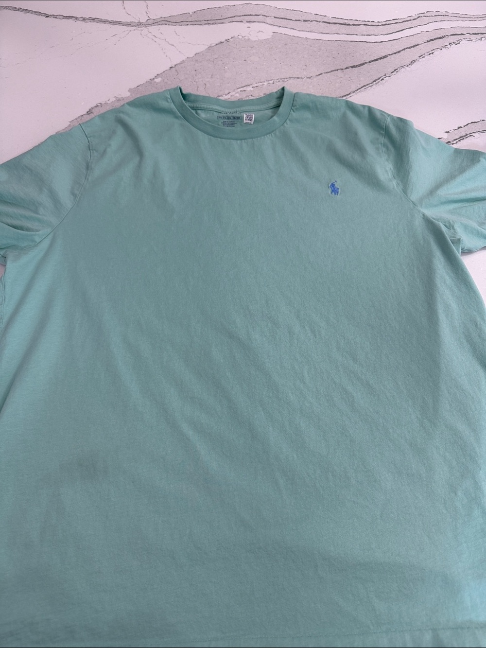 Polo by Ralph Lauren Seafoam Green Crew Neck Tee with Blue Pony| 2XL
